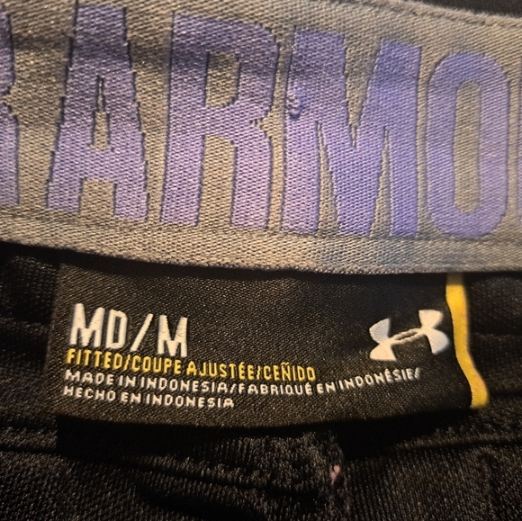 Under Armour men's Medium black fitted knee length baseball pants - Picture 5 of 5